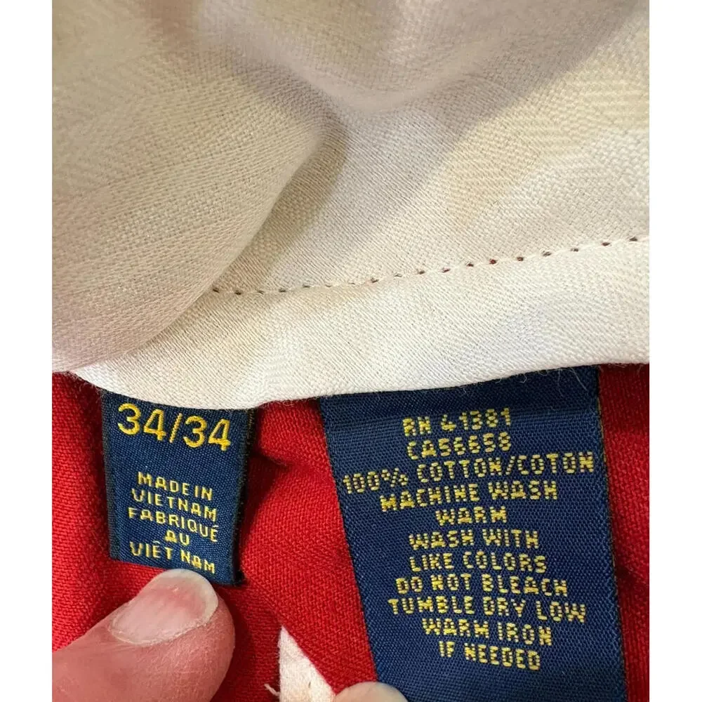 Polo Ralph Lauren Mens 34/34 Slim Fit Chino Pants Red - Picture 8 of 8